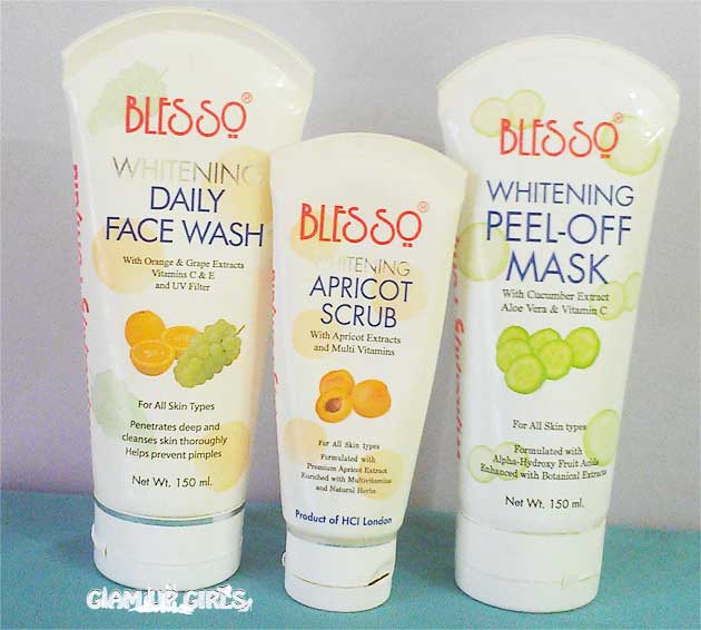 Blesso Whitening daily Face wash, Apricot Scrub, Peel - Off Mask 