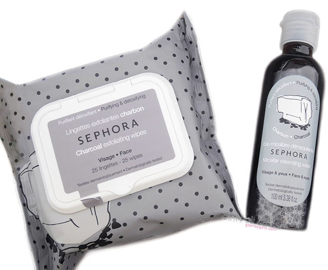 Sephora Charcoal Micellar Cleansing Water and Exfoliating Wipes - Review