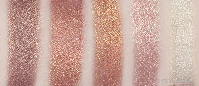 Makeup Revolution Vivid Shimmer Brick in Rose Gold Swatches
