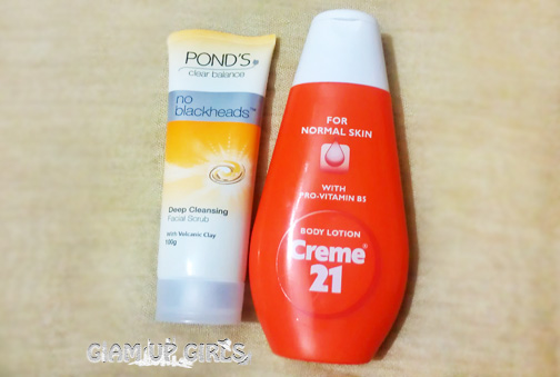 Pond's Bleck head Facial Scrub and Creme21 lotion