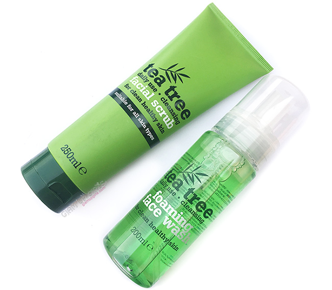 Tea Tree Cleansing Foaming Face Wash and Facial Scrub - Review