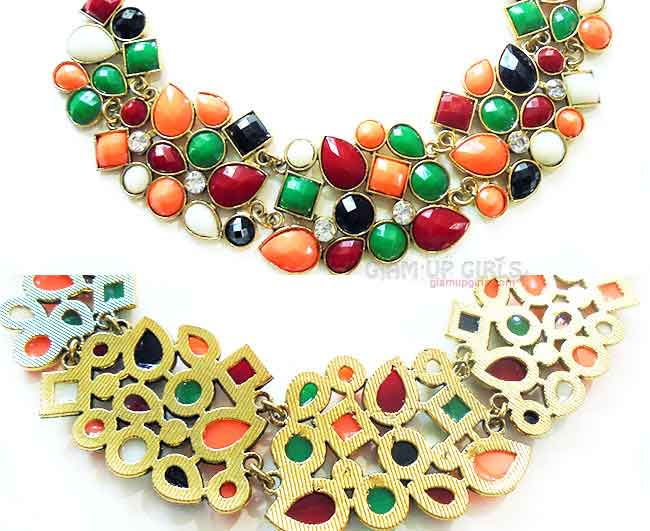 Colorful Stone Necklace Retro Style Necklace