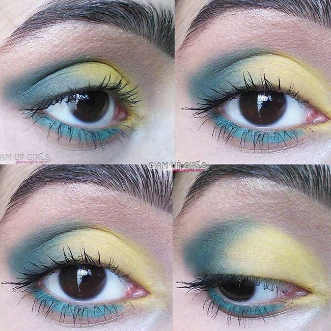 Summer Green and Yellow Eye Look - EOTD