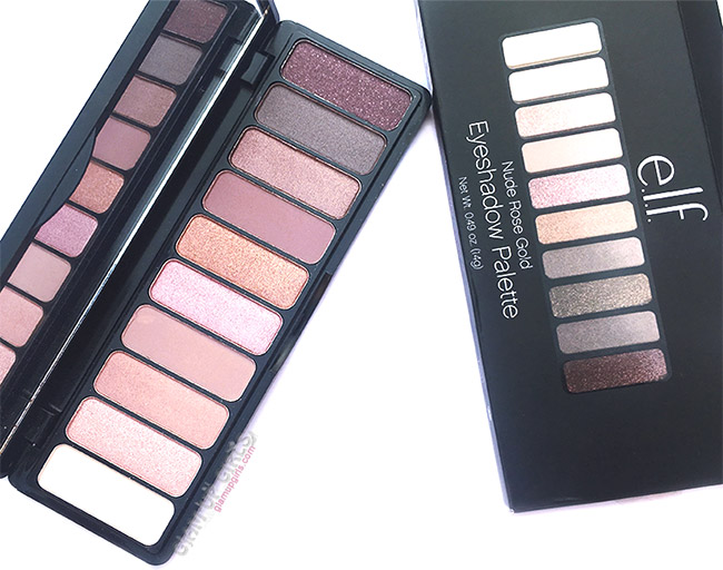 e.l.f. Nude Rose Gold Eyeshadow Palette Review and Swatches 