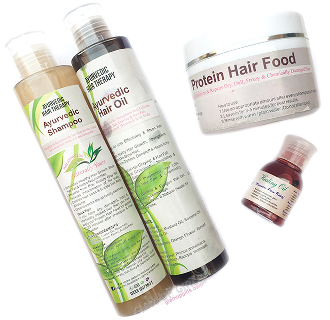 Pure Ayurvedic Hair Therapy, Hair Oil, Shampoo and Protein Hair Food Review 