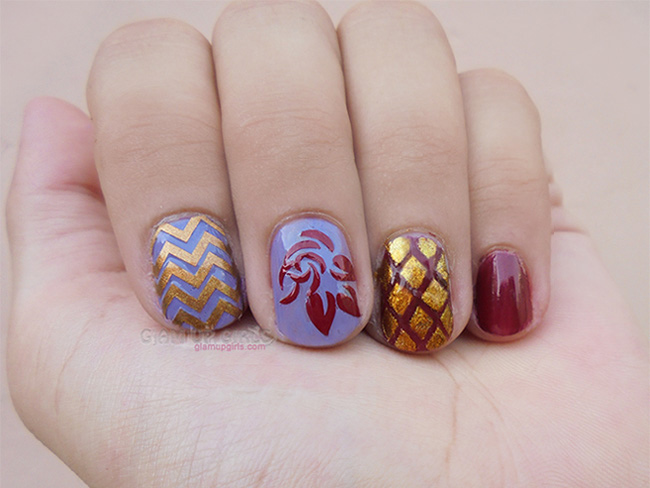 Nail Art Stencils from Kaymu - Review, NOTD and Tutorial
