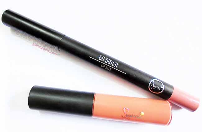 Sigma Beauty Lip Base in Go Dutch and Lip vex in Skinny Dip - Review and Swatches 