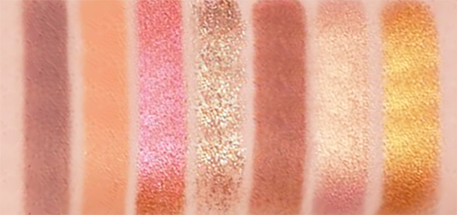 Swatches of Rare Beauty Discovery Eyeshadow Palette True To Myself
