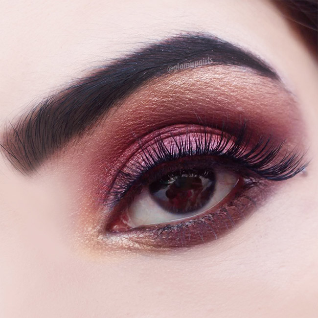 Gold Burgundy Eye Look - EOTD 