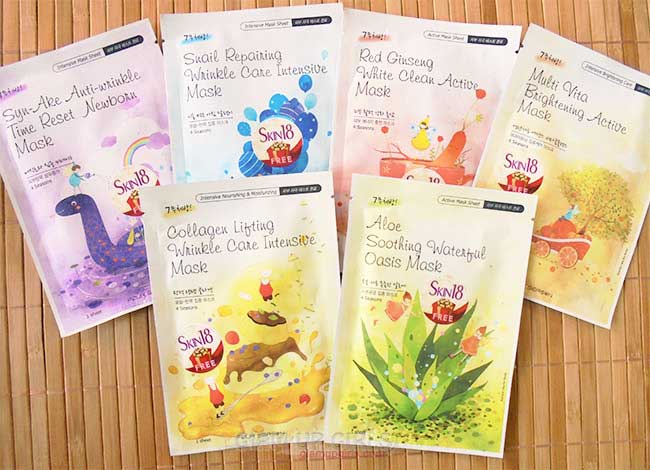 Four Season Facial sheet Masks from Skin18 - Review