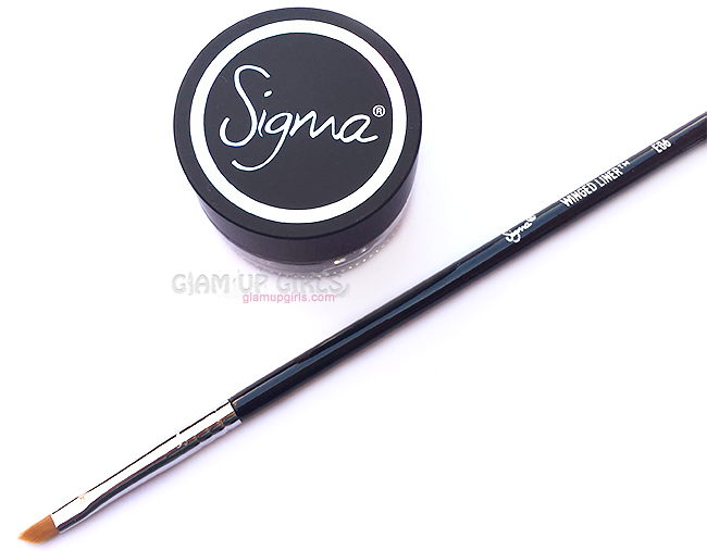 Sigma Standout Eyes Gel Eye Liner in Wicked and E06 Winged Liner Brush - Review