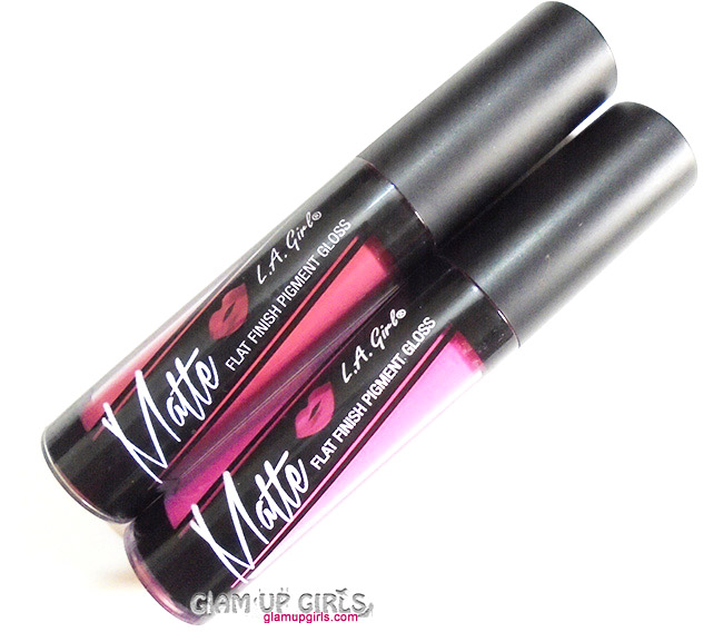 L.A Girl Matte Pigment Gloss in Playful and Bazar - Review and Swatches