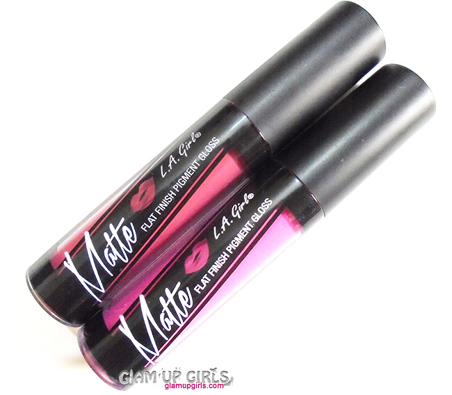 L.A Girl Matte Pigment Gloss in Playful and Bazar - Review and Swatches 