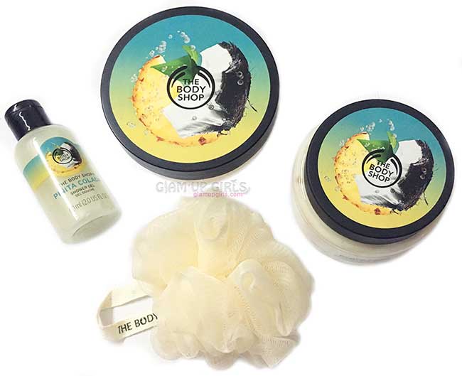 The Body Shop Pinita Colada Body Butter, Scrub, shower Gel - Review 