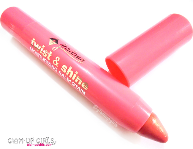 Jordana Twist and Shine Moisturizing Balm Stain in Candied Coral - Review and Swatches