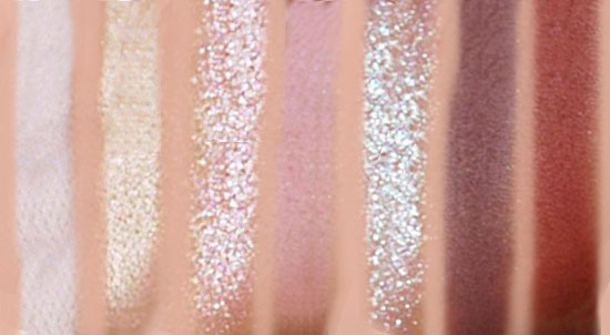 Swatches of Sigma Beauty Enchanted Eye Shadow Palette Top Row