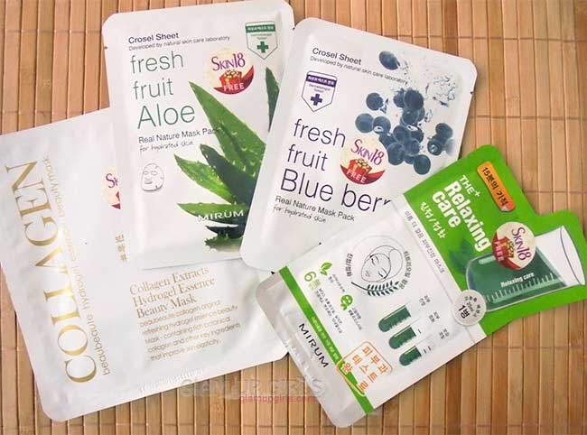 BeauBeaute and Mirum Facial Sheet Masks from Skin18 - Review 