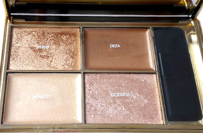 Makeup Highlighting Palette Cleopatra's Kiss - and Swatches