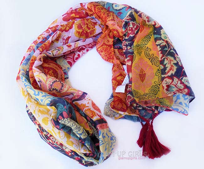 Flower Patchwork Tassel Pashmina