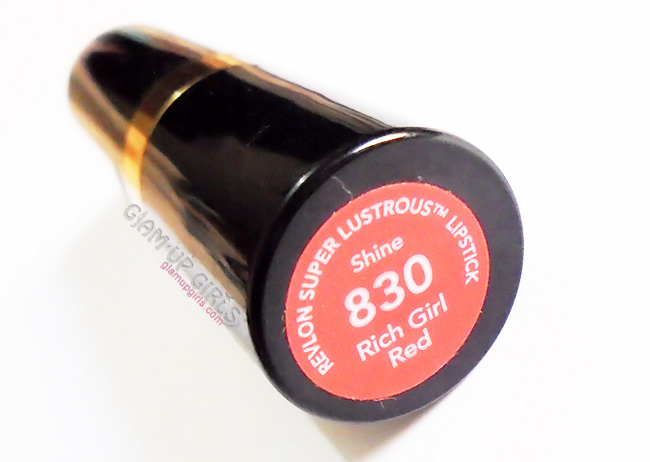 Revlon Super Lustrous Shine Lipstick in 830 Rich Girl Red