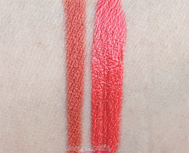 Swatches of Sigma Beauty Power Liner in Heartbeat and Lip Eclipse Pigmented Lip Gloss in she knows the ropes 
