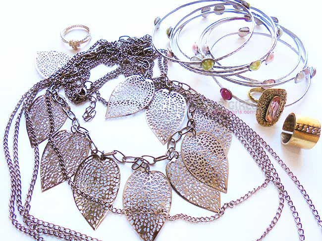 Multi Chain Necklace, Retro Bracelet and Rings from Born Pretty Store