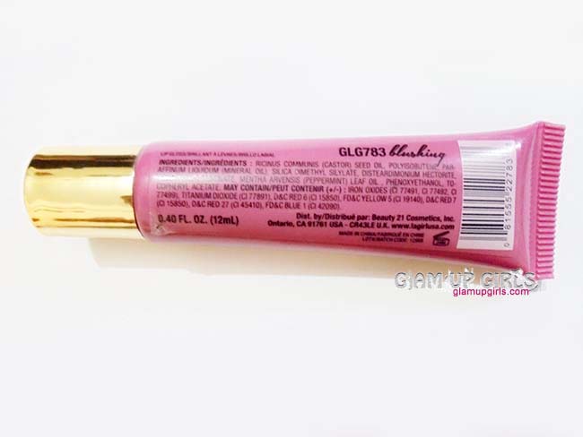L.A. Girl Glazed Lip Paint in Blushing - Review And Swatches