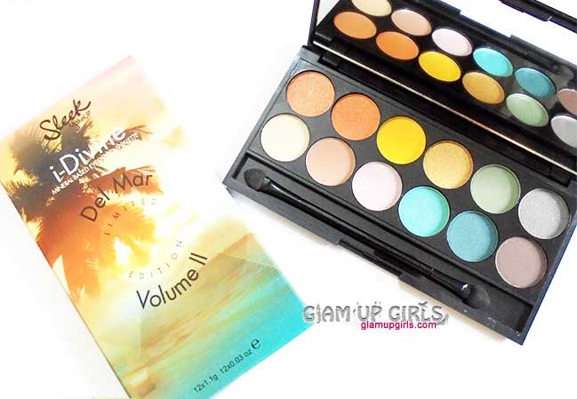 Sleek Makeup i Divine eyeshadow palette in Del Mar Voloume II - Review and Swatches 