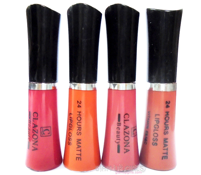 Clazona Beauty 24 Hours Matte Lip Gloss in shade 507, 512, 524 and 535