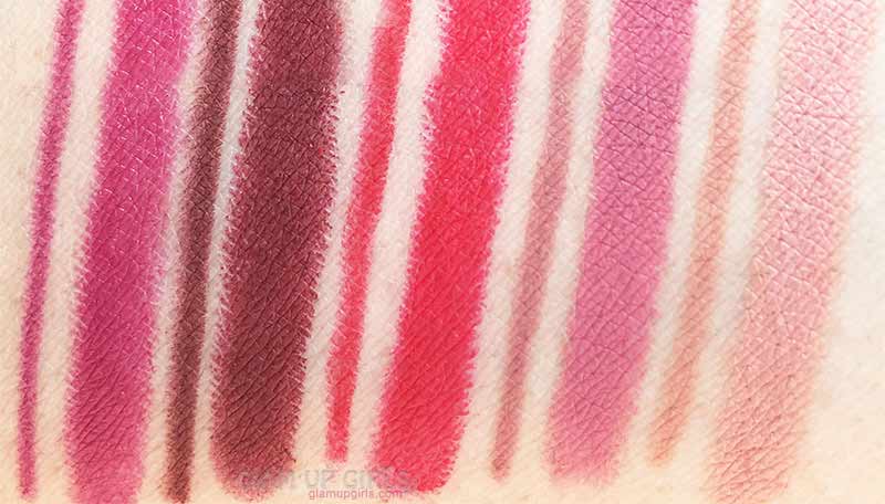 Colourpop Lippie Stix and Pencil Left to Right LBB, LBB, Dukes, Chateau, Bossy, Trust Me, Bound, Cami, Skimpy and Cookie