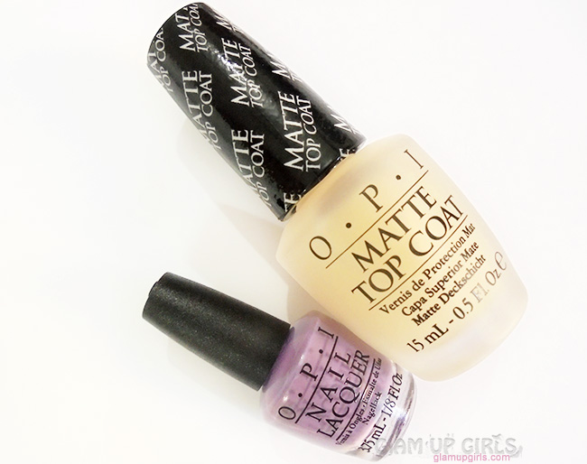 OPI Matte Top Coat and Nail Lacquer Do you lilac it - Review and NOTD 