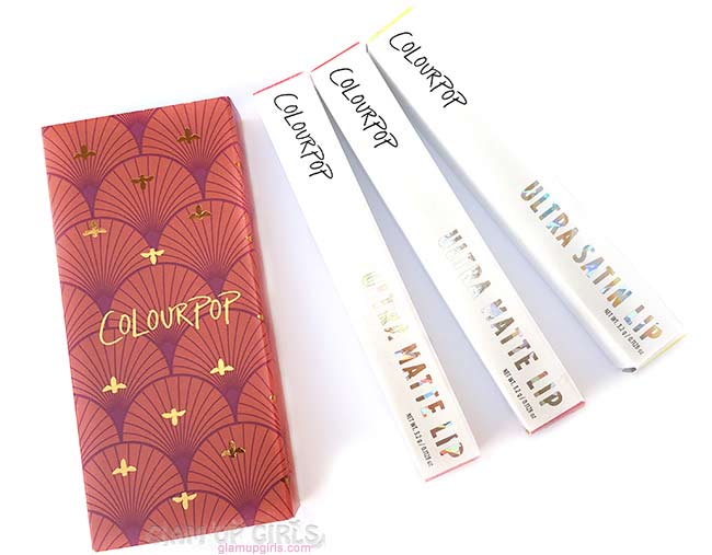 ColourPop Up and Away Lip Bundle, Love Bug, Mama, Calypso - Review and Swatches 